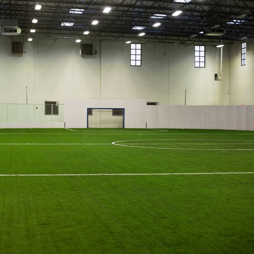 Picture of an indoor sports facility artificial turf installation done by Coyote Sports Turf in Phoenix, Arizona